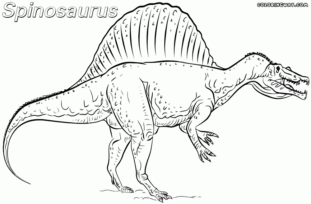 Dinosaur Coloring Pages Printable Spinosaurus Dinosaur Coloring Pages 