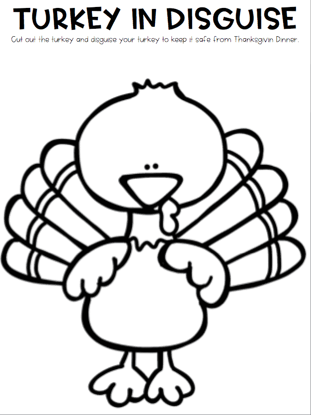 turkey disguise worksheet