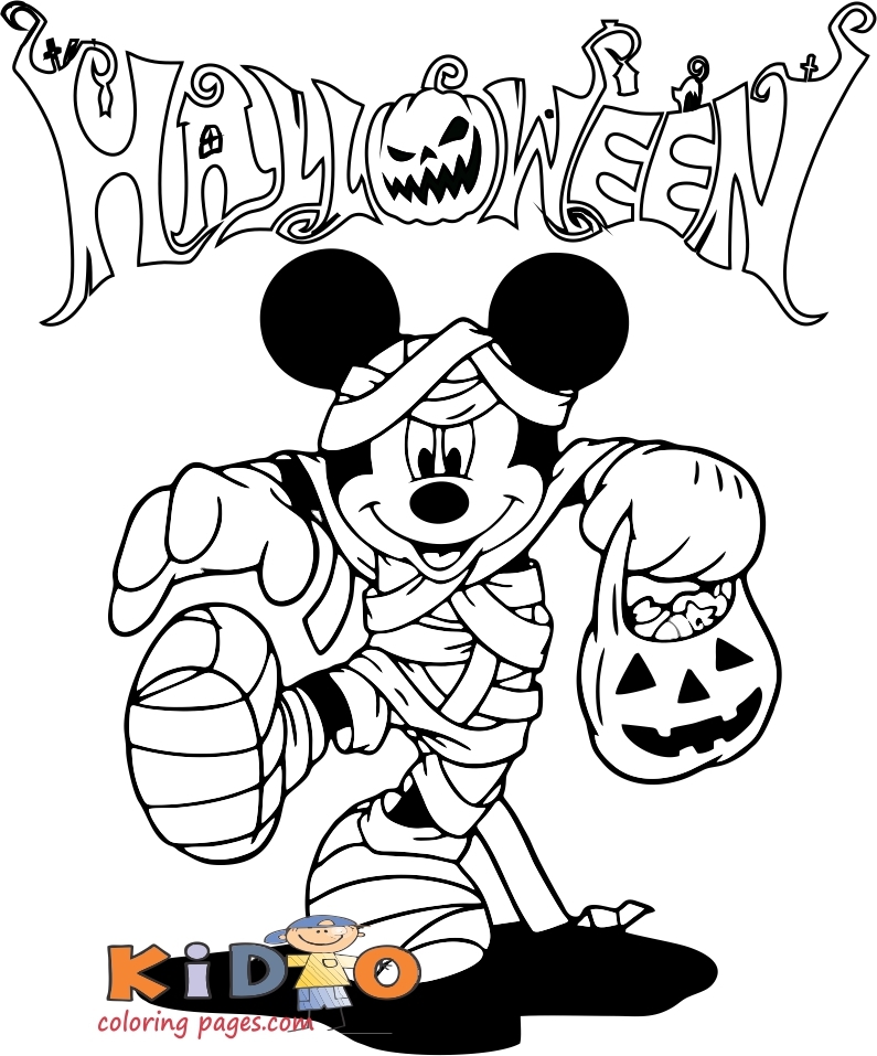 Disney Halloween Mickey Mouse Coloring Pages Kids Coloring Pages