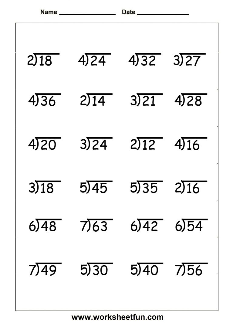 Division 4 Worksheets Printable Worksheets Free Printable 4Th 
