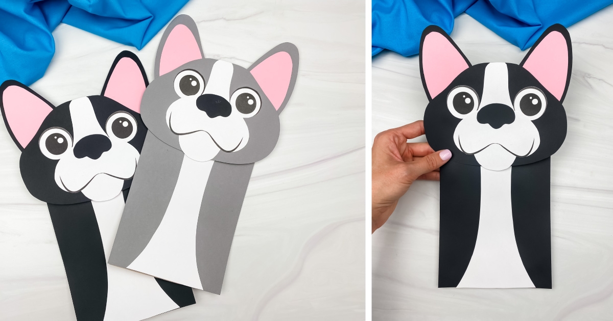 Dog Paper Bag Puppet Free Template 