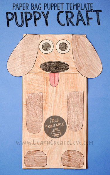 Dog Paper Bag Puppet Printable Get What You Need For Free