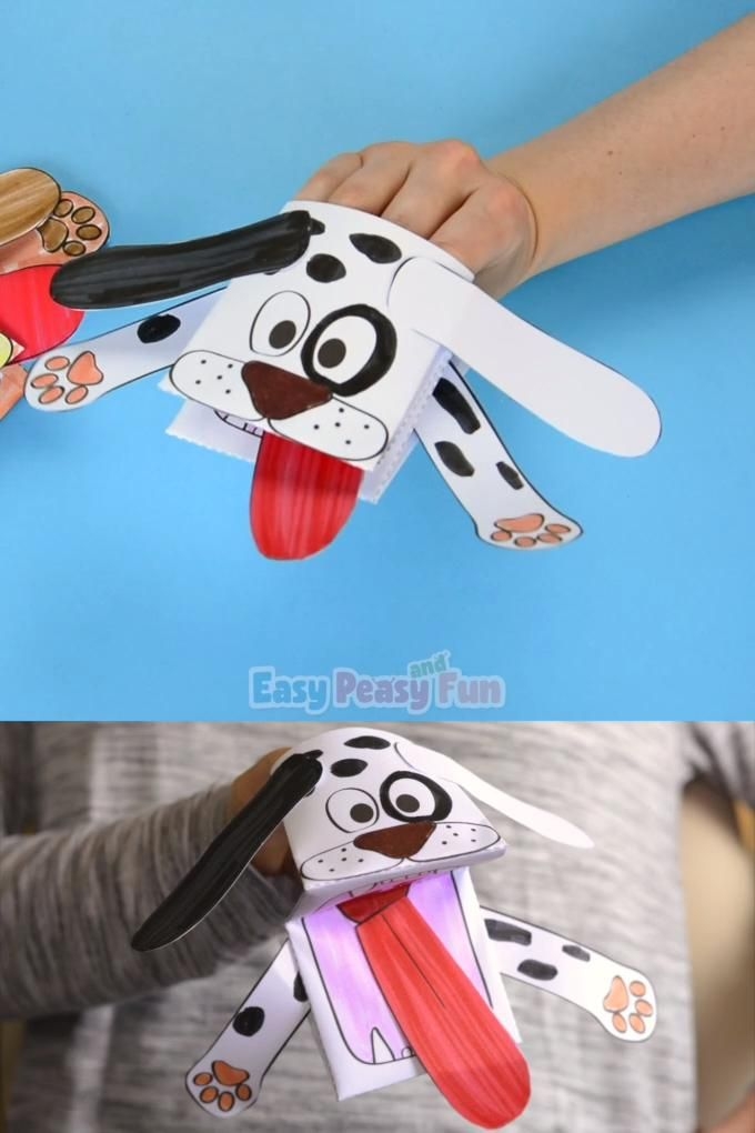 printable dog puppet template