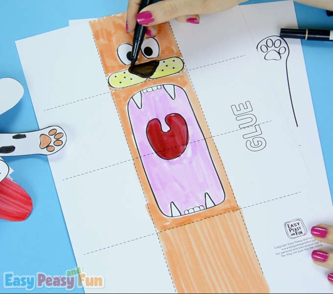 Dog Puppet Printable Template Easy Peasy And Fun