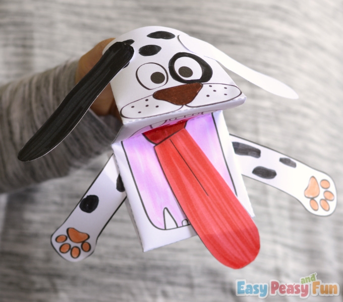 Dog Puppet Printable Template Easy Peasy And Fun
