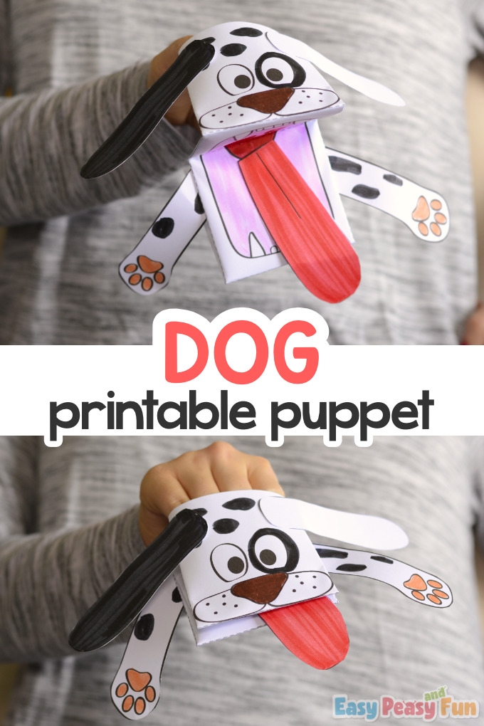 Dog Puppet Printable Template Easy Peasy And Fun