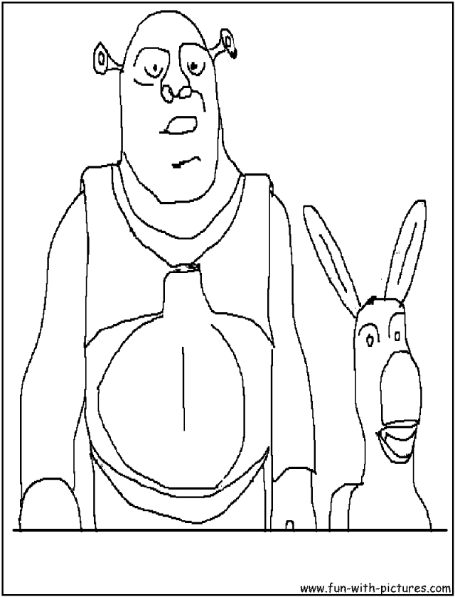 Donkey From Shrek Coloring Pages Coloring Home