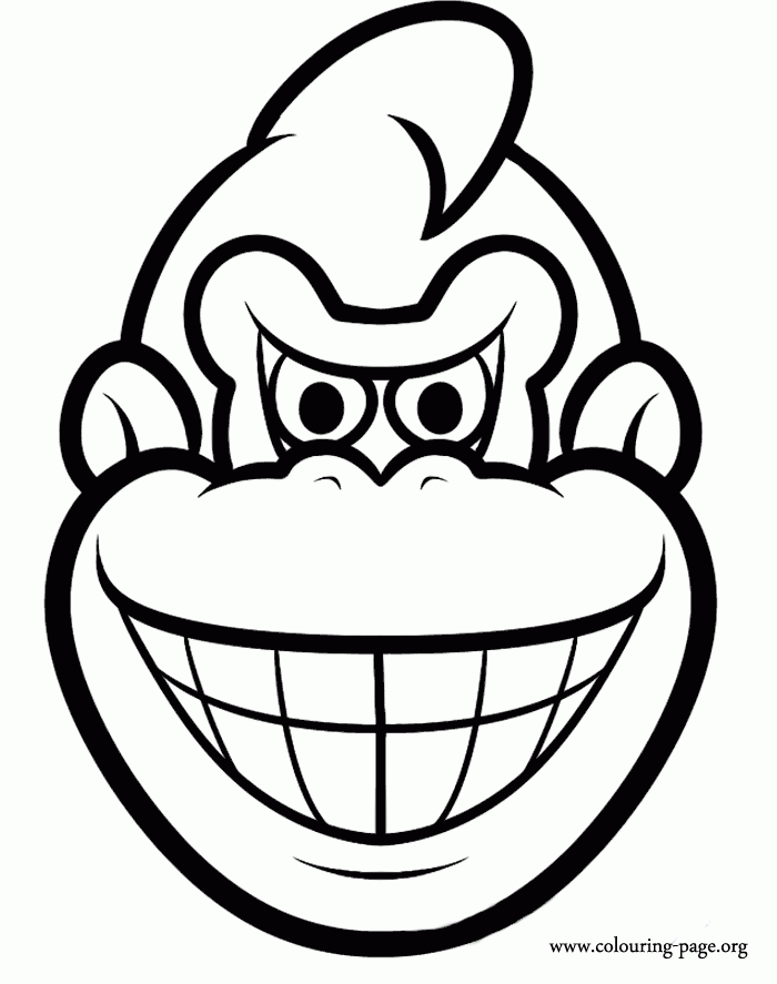 Donkey Kong Coloring Page Coloring Home