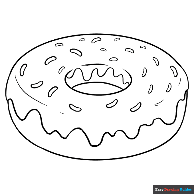 free printable donut coloring pages