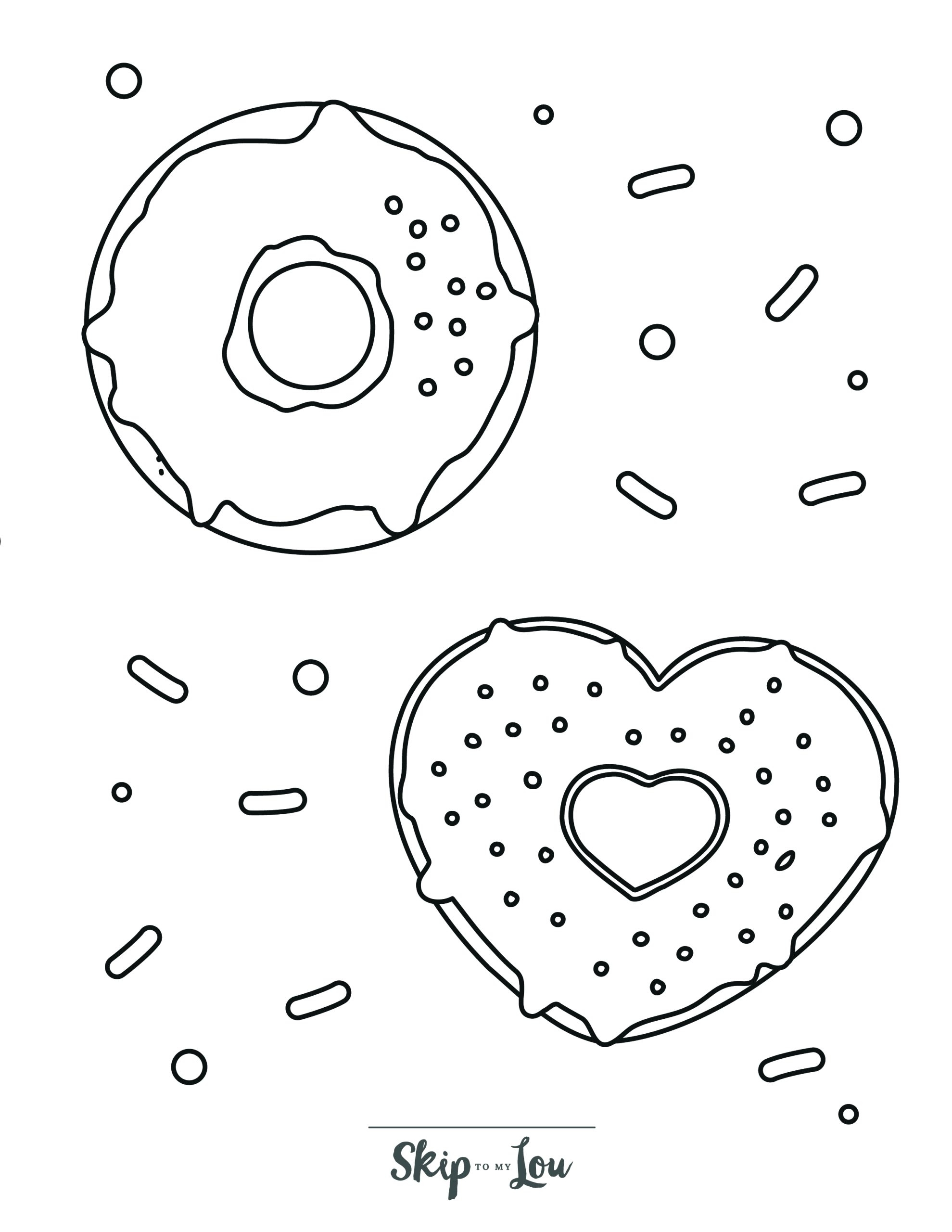 Donut Shop Printable Donut Colouring Pages Printable New Year Banners