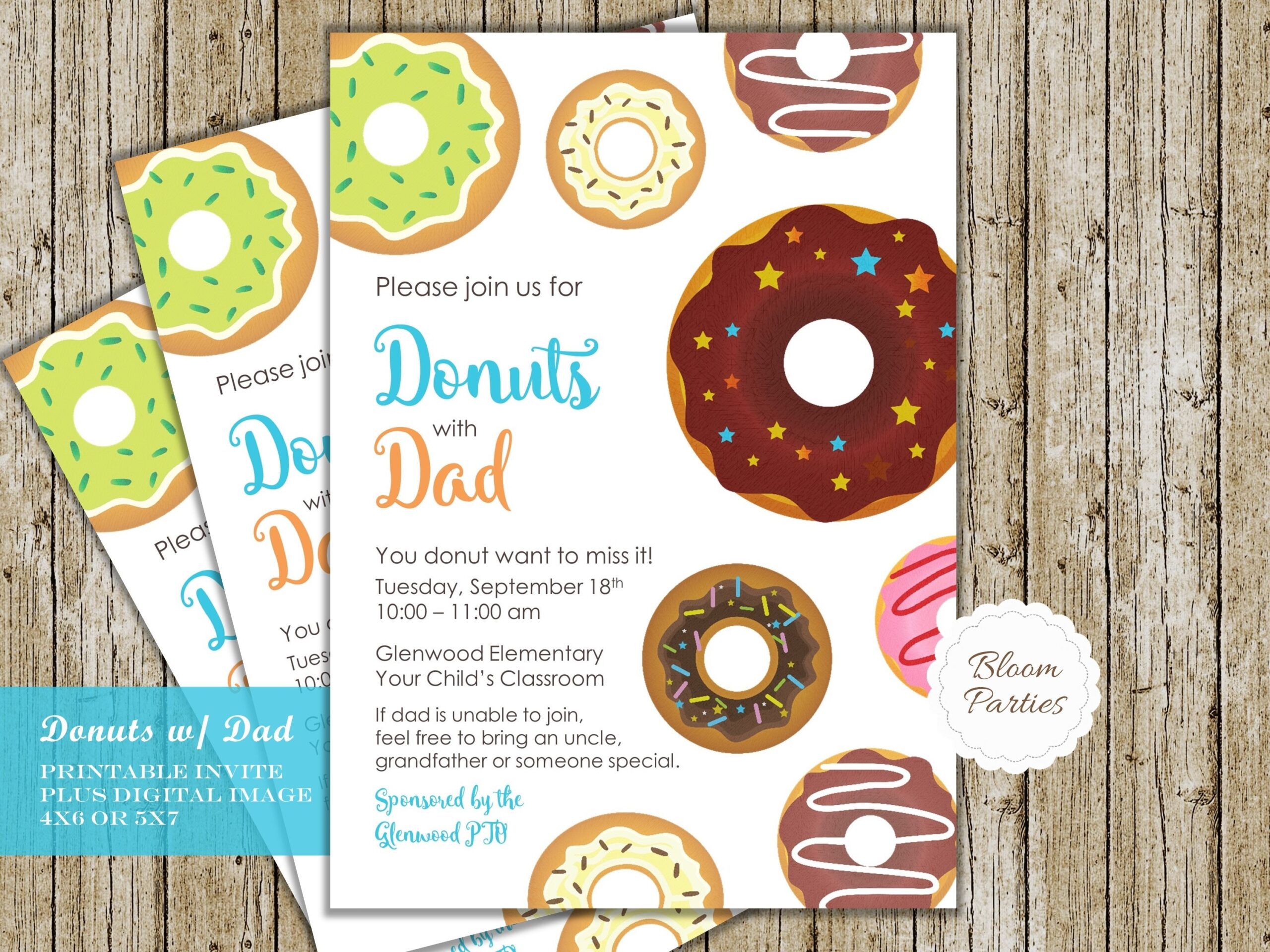 Donuts With Dad Invitation Template