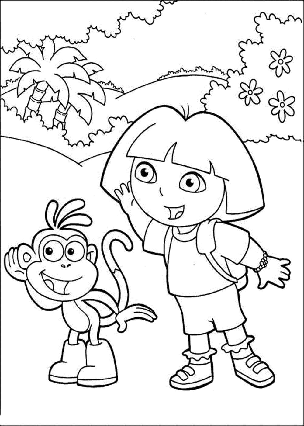 Dora Printable Coloring Pages