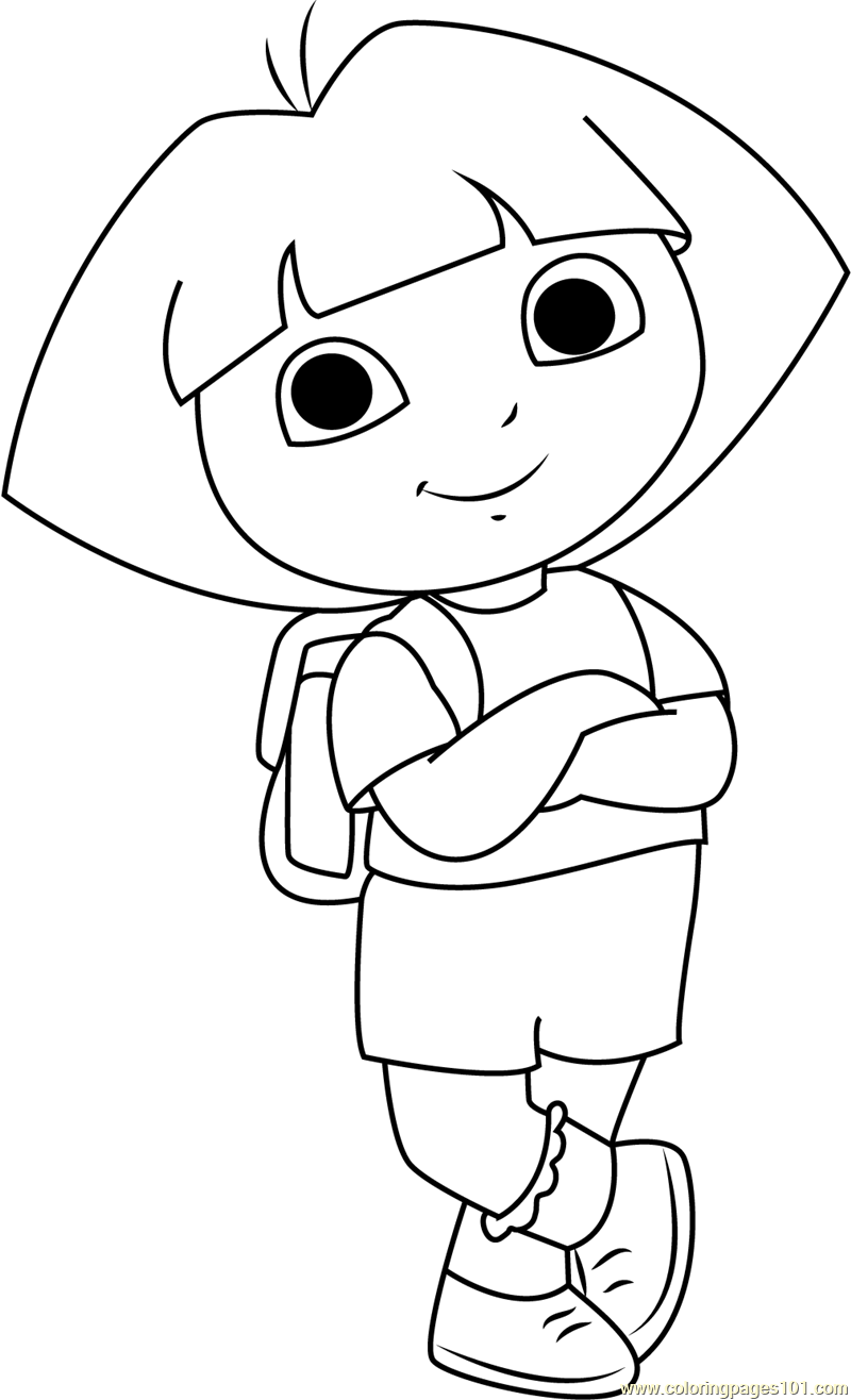 Dora Cartoon Coloring Pages
