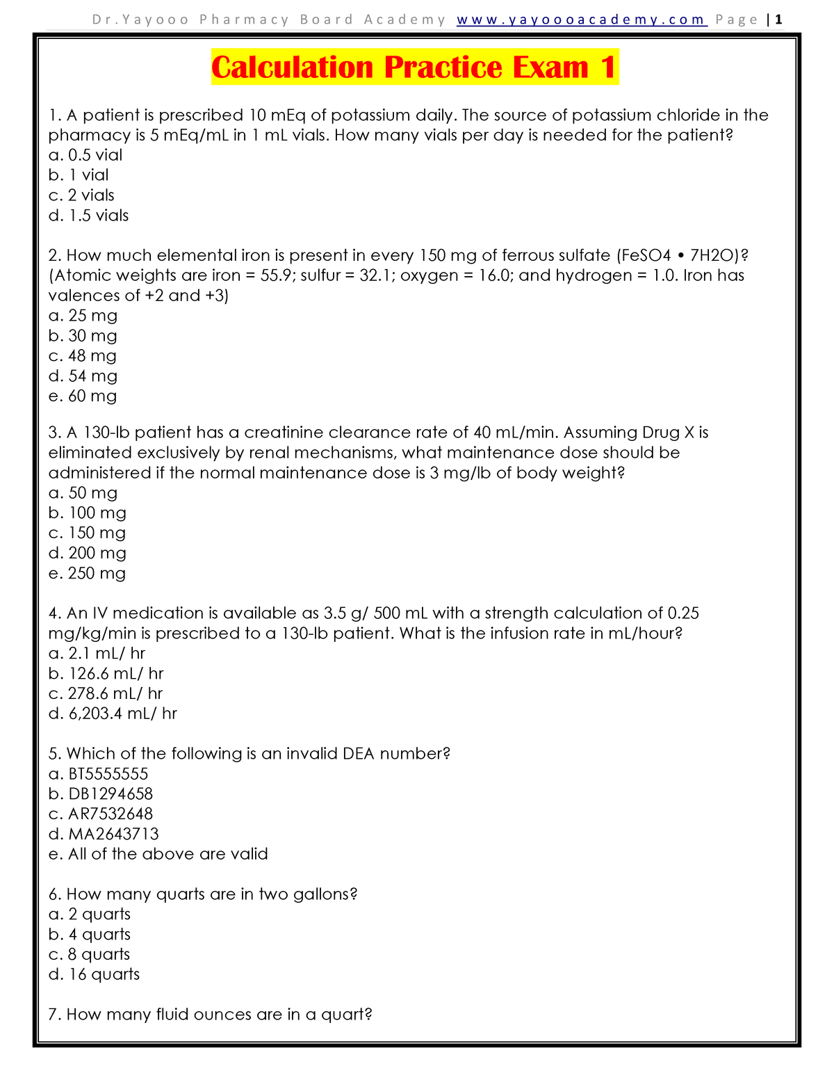 Dosage Calculation Practice Worksheets Engaging Worksheet Activities