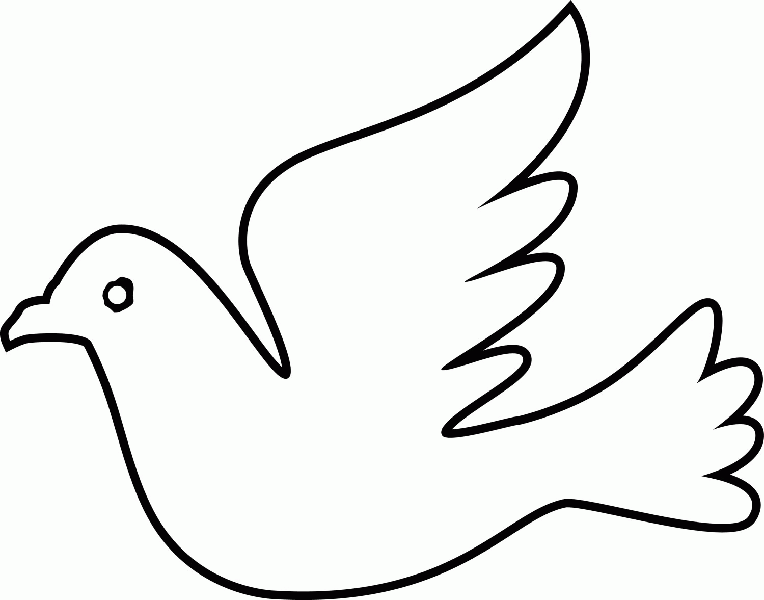 free printable dove outline pdf