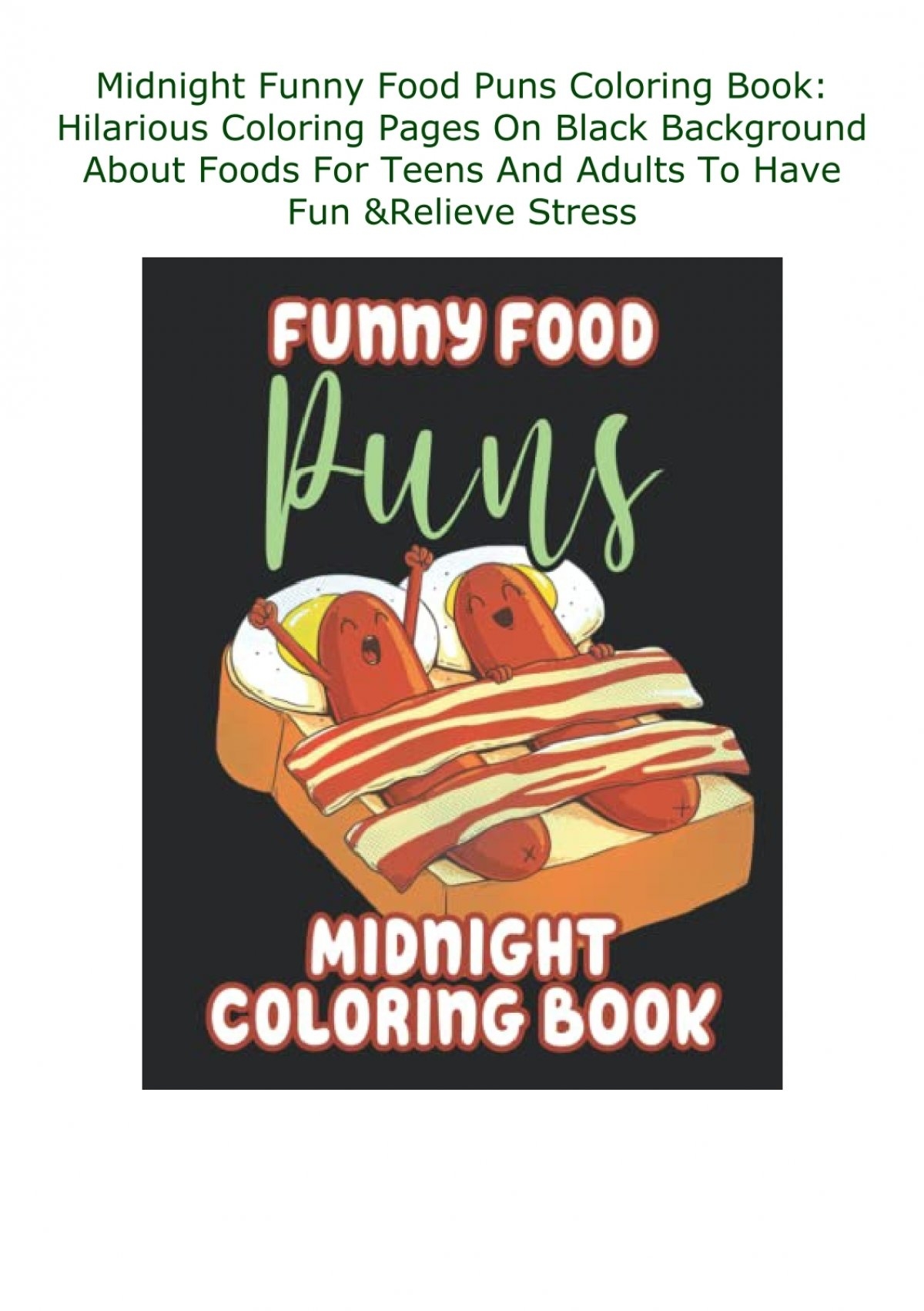 DOWNLOAD PDF Midnight Funny Food Puns Coloring Book Hilarious