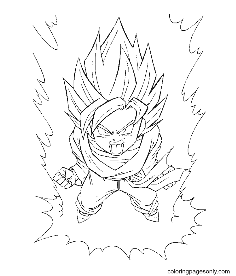 Dragon Ball Z Gokuu Coloring Pages Son Goku Coloring Pages Coloring 
