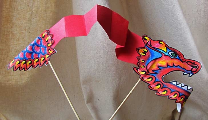 free printable dragon paper craft