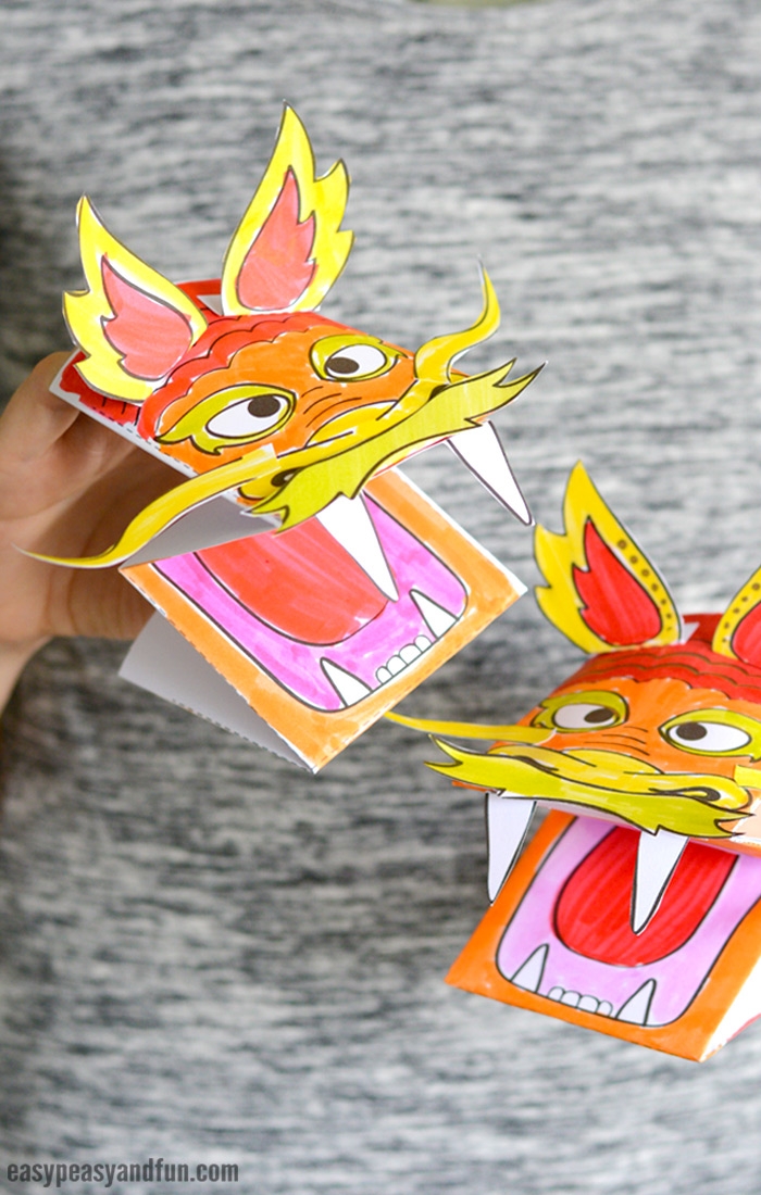 Dragon Puppet Template Printable