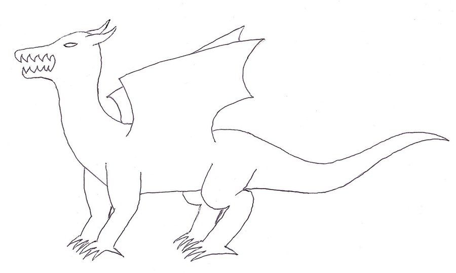 Dragon Template Coloring Home
