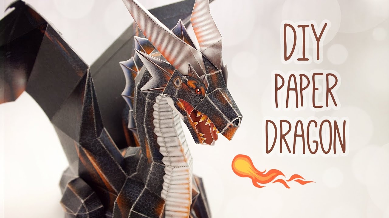 free printable papercraft dragon