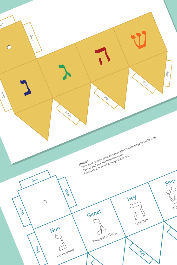 dreidel printable template
