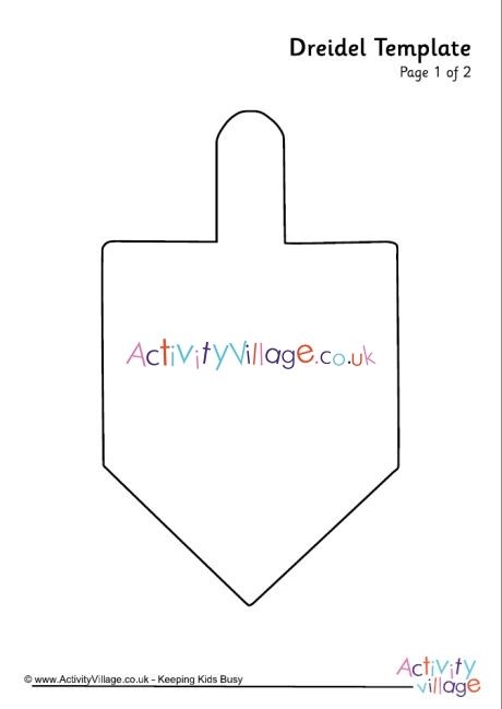 Dreidel Template Dreidel Templates Printable Free Keeping Kids Busy