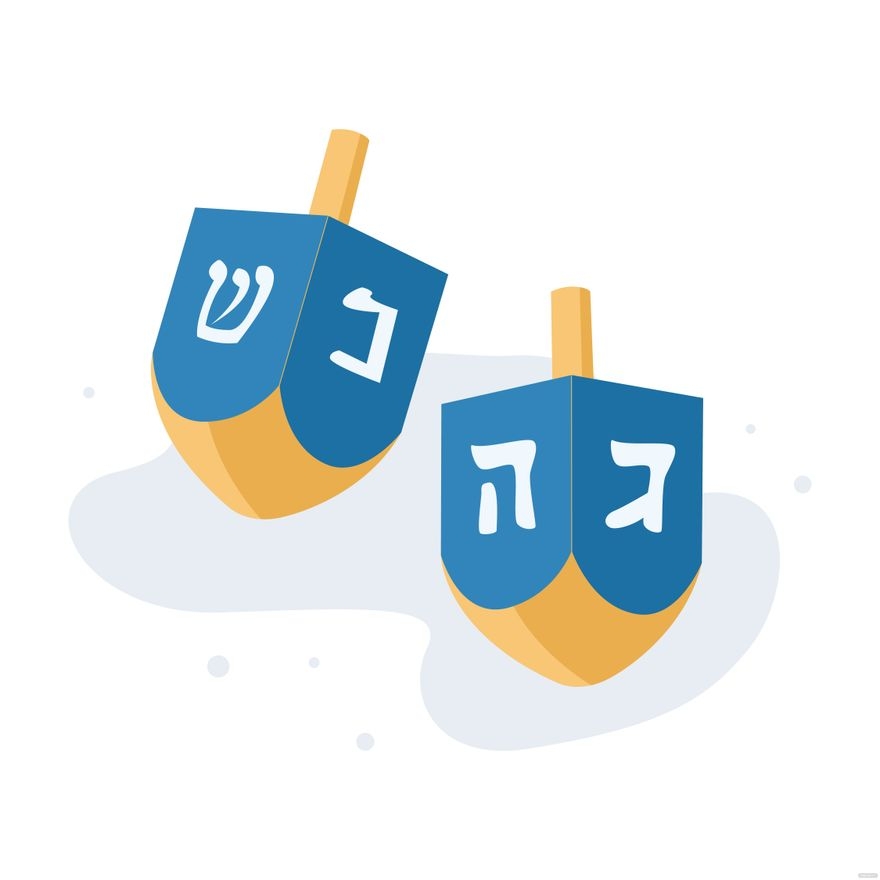 Dreidel Vector In Illustrator SVG JPG EPS PNG Download Template