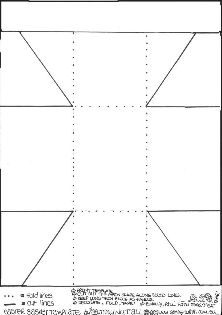 free printable easter basket template