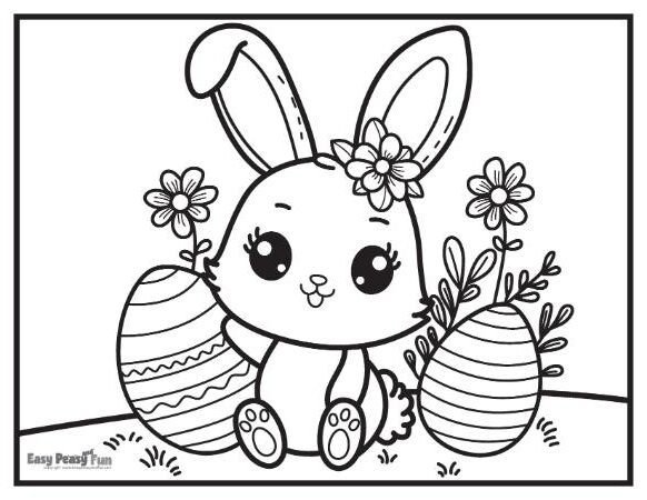 Printable Easter Bunny Coloring Pages