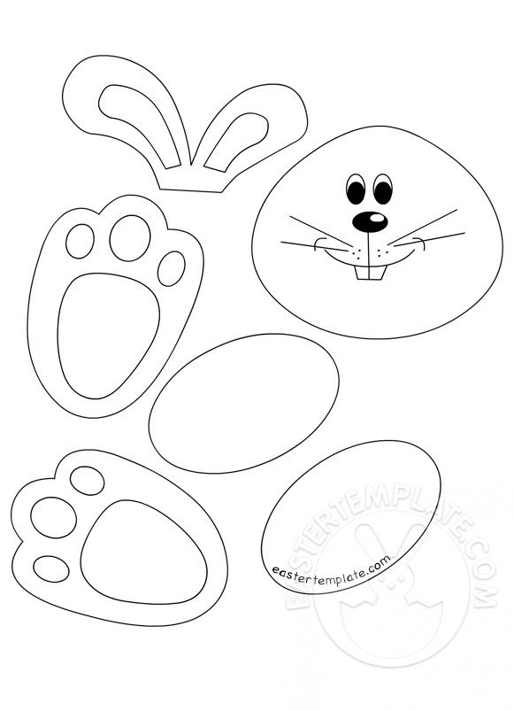 Easter Bunny Cut Out Easter Template