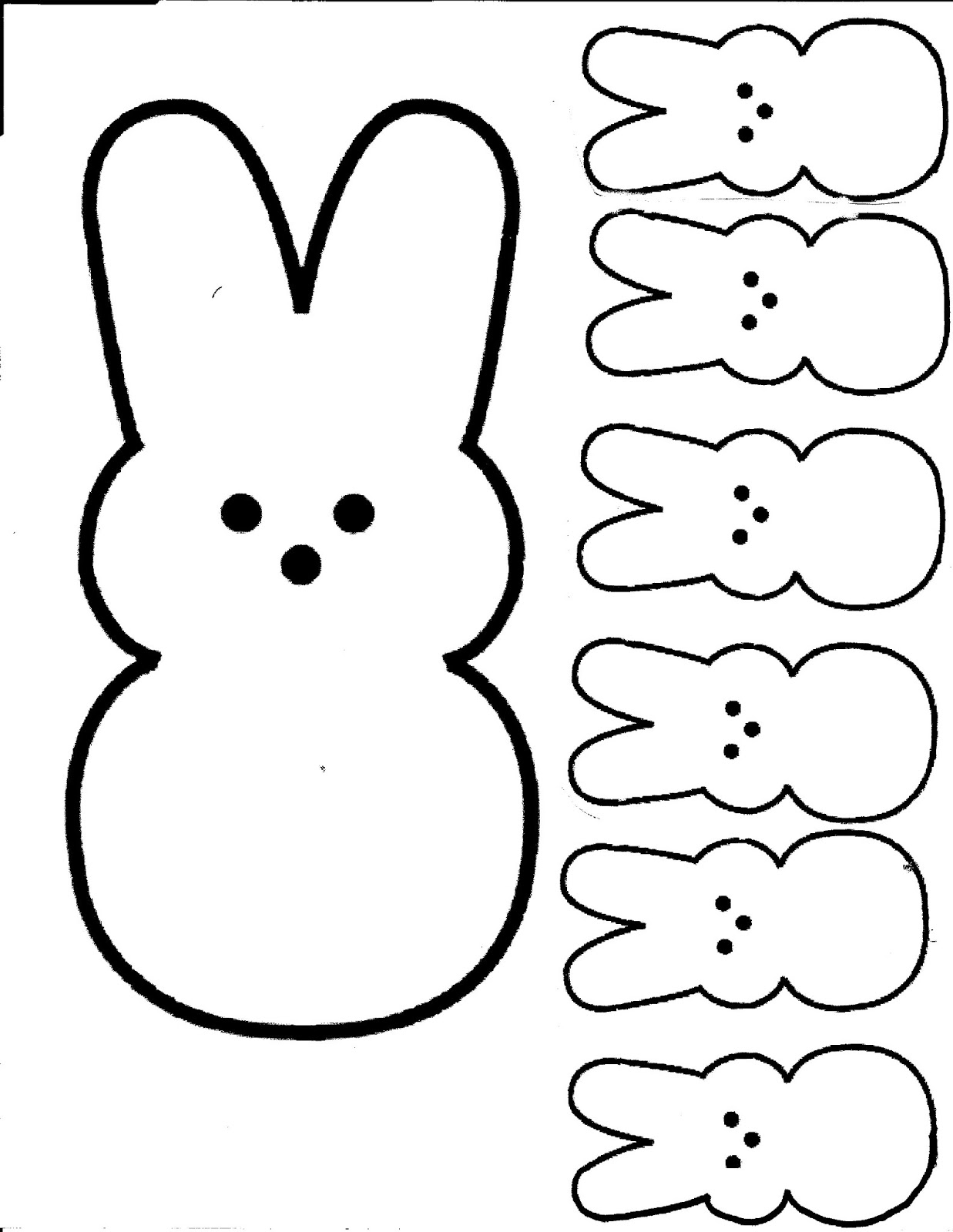 easter bunny cutouts printable