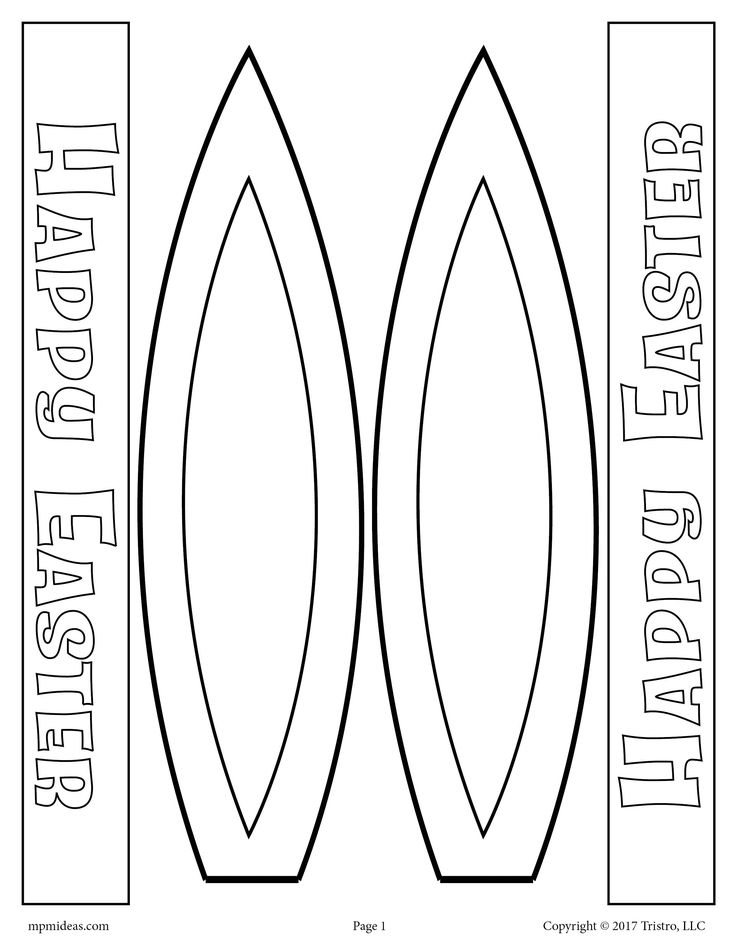 bunny ears headband template pdf