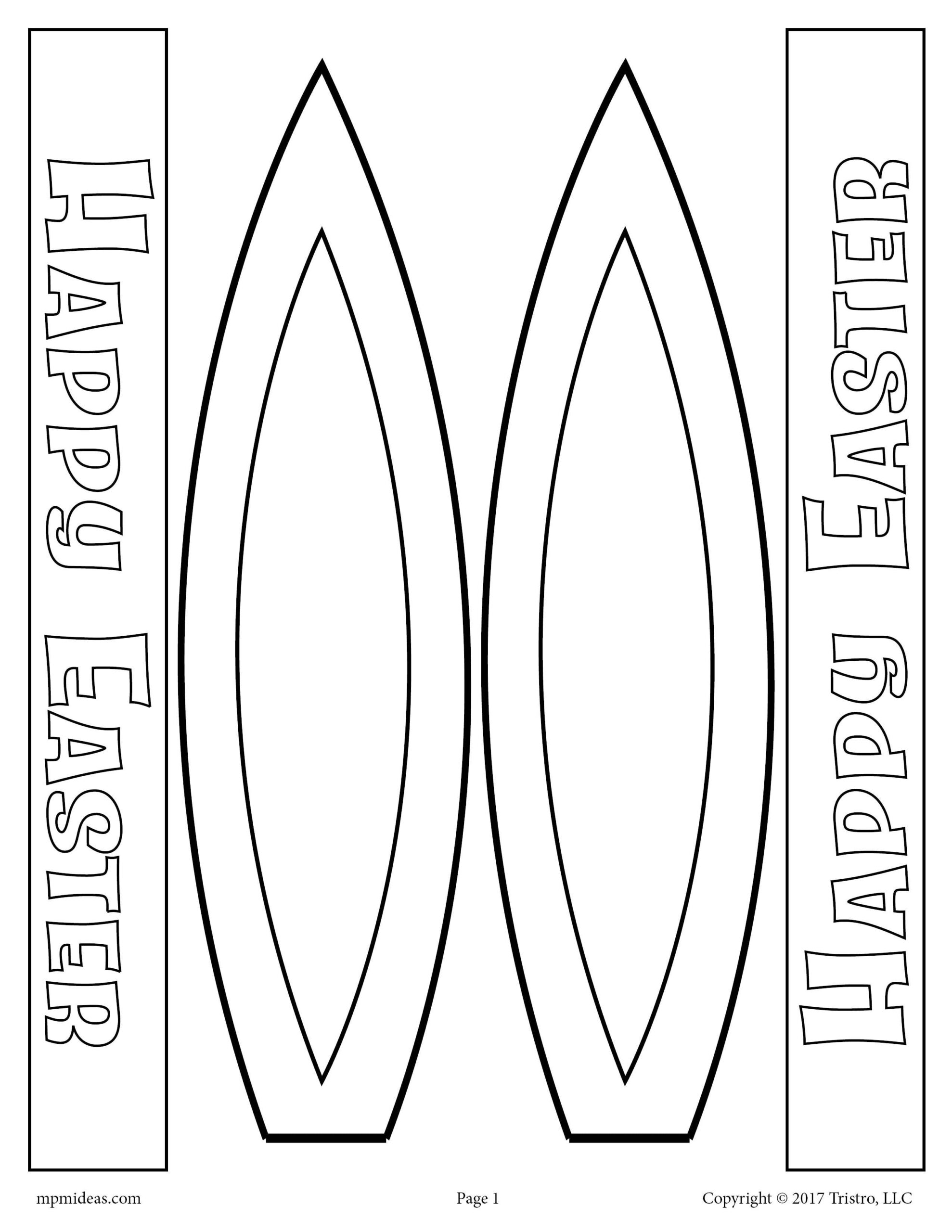 Easter Bunny Ears Printable Spring Activity Craft Easter Bunny