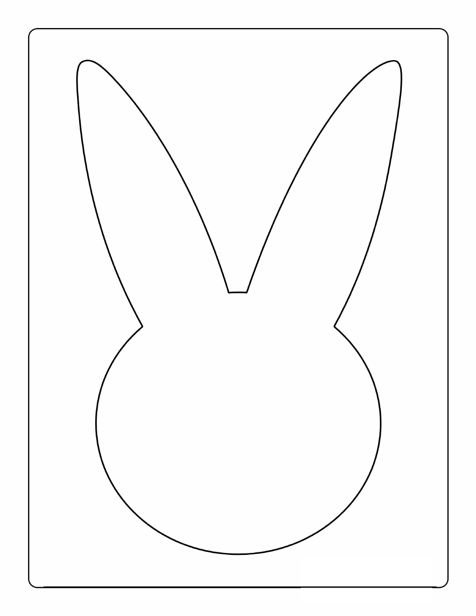 easter bunny head template printable