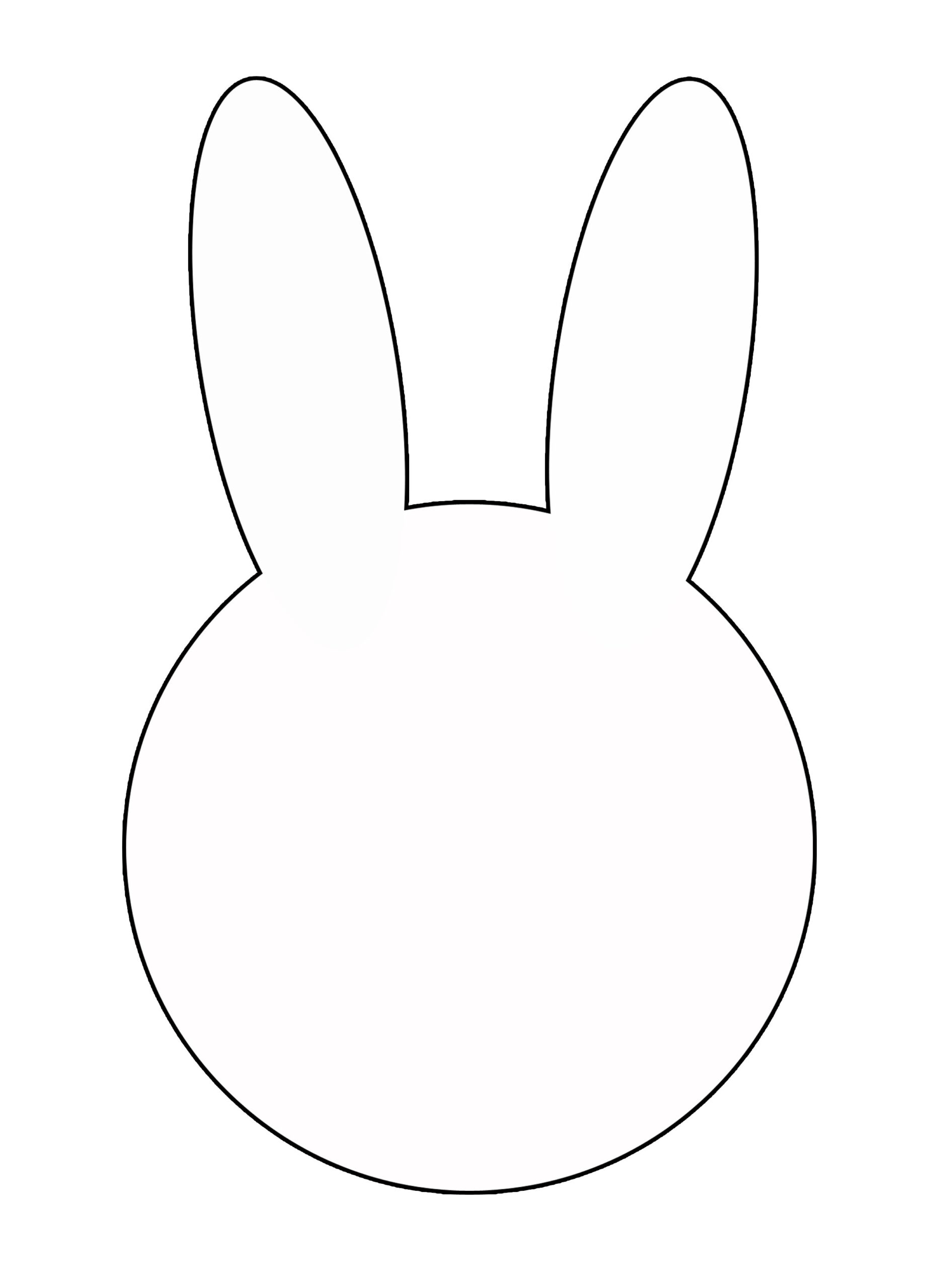 easter bunny face template printable
