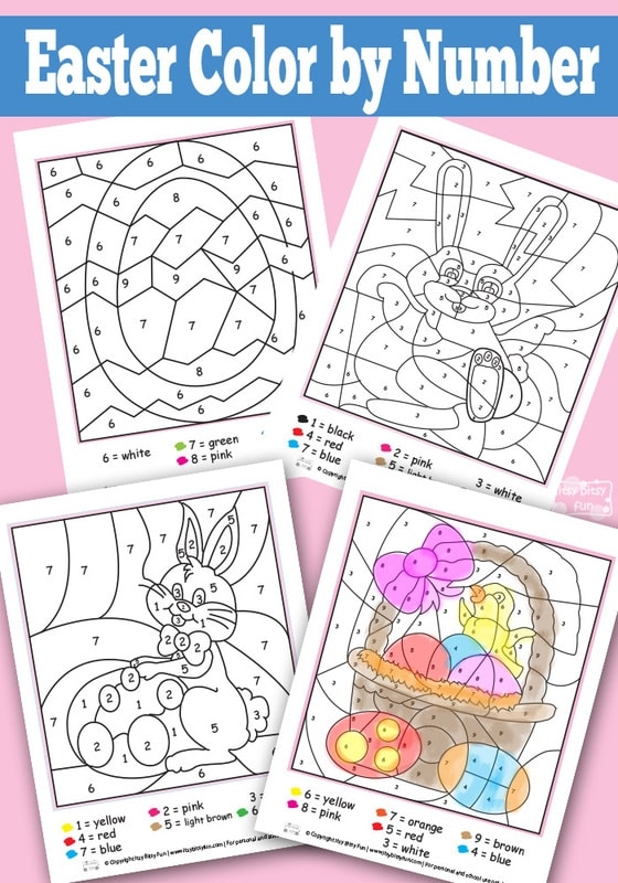 Easter Color By Numbers Worksheets Itsy Bitsy Fun Worksheets Library