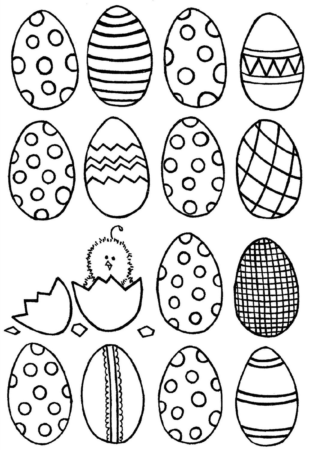Easter Egg Drawing Template At PaintingValley Explore Collection 