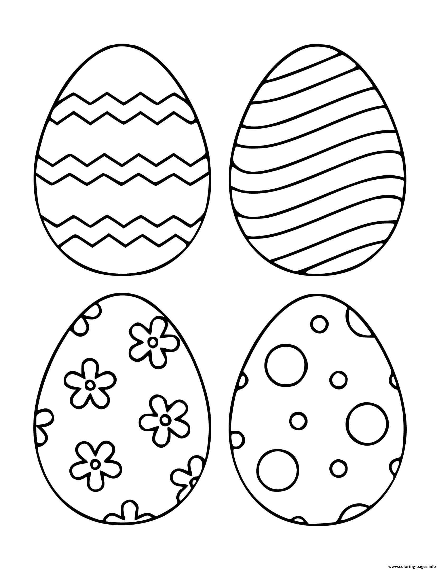 free coloring pages easter eggs