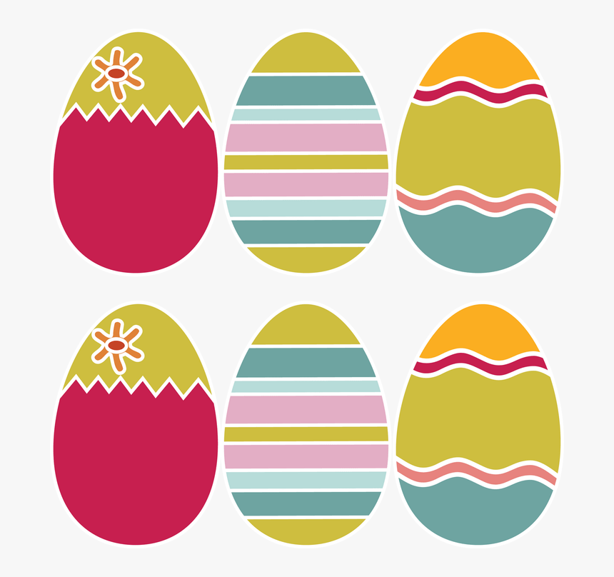 Easter Eggs Clipart Printable Coloured Easter Egg Template HD Png 