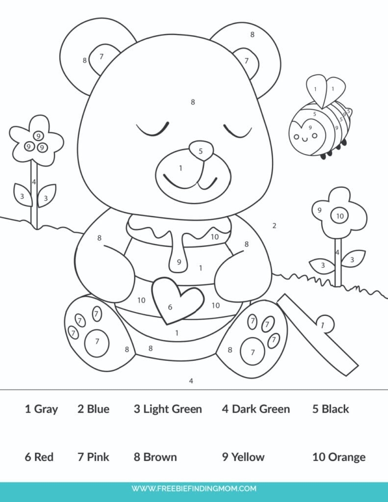 Easy Color By Number Printable Easy rjuuc edu np