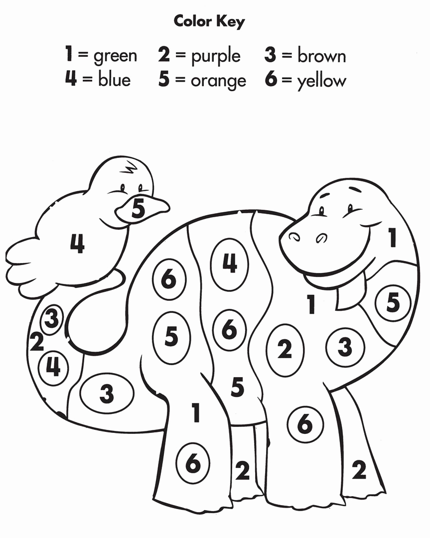 color the number worksheets