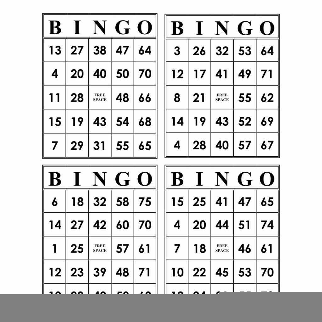 Easy Printable Bingo Cards Printable Bingo Cards