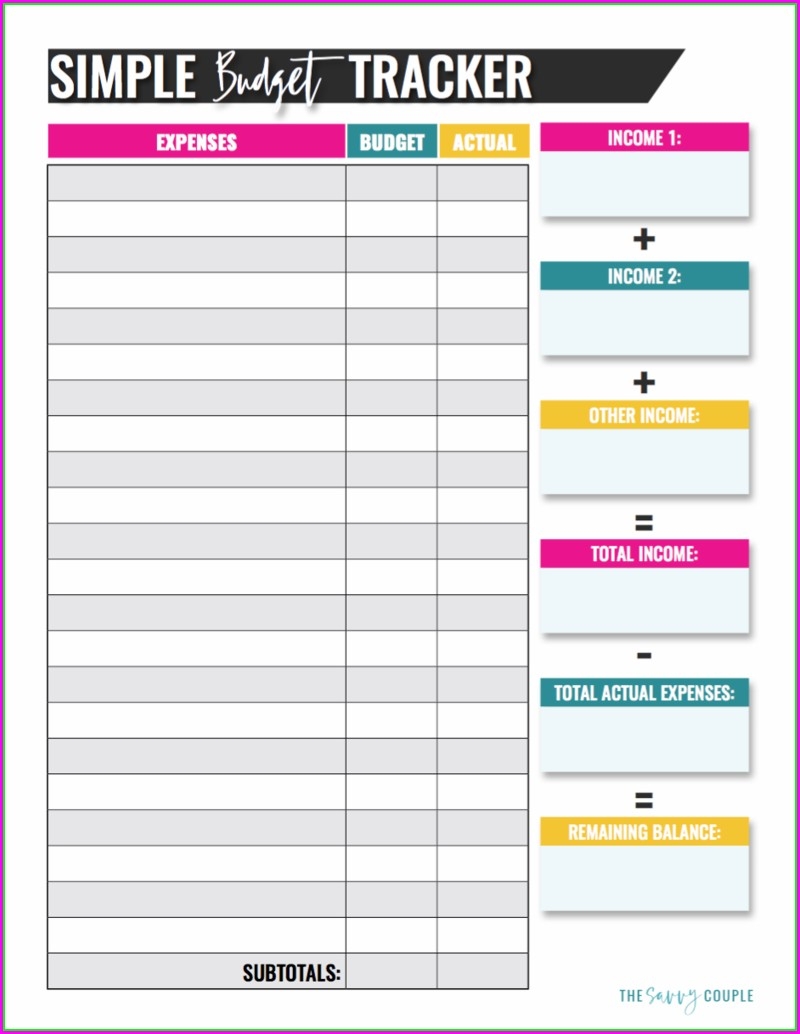 Easy Printable Budget Worksheet Polewiki