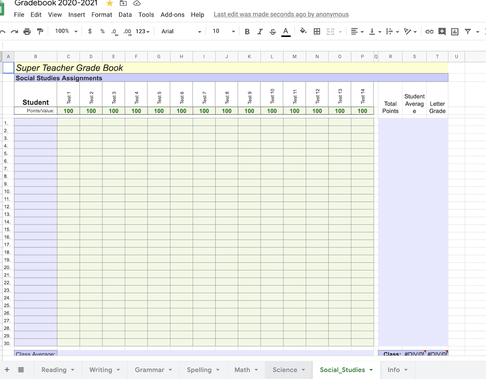easy teacher worksheet