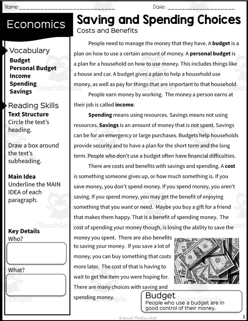 Economics Worksheets Worksheets Library