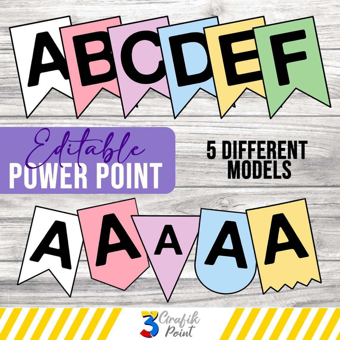 Editable BANNER TEMPLATE Bunting Display Banners Printable
