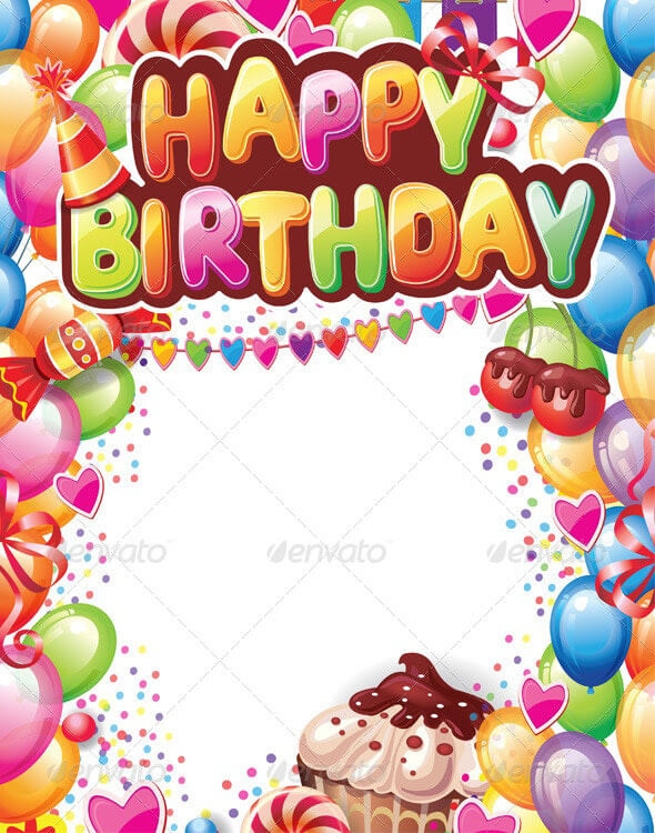 Editable Birthday Card Template