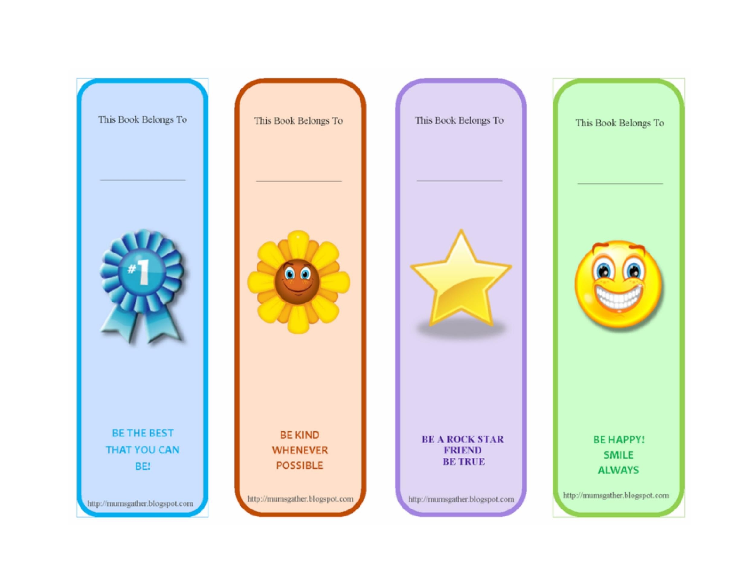 printable bookmark template