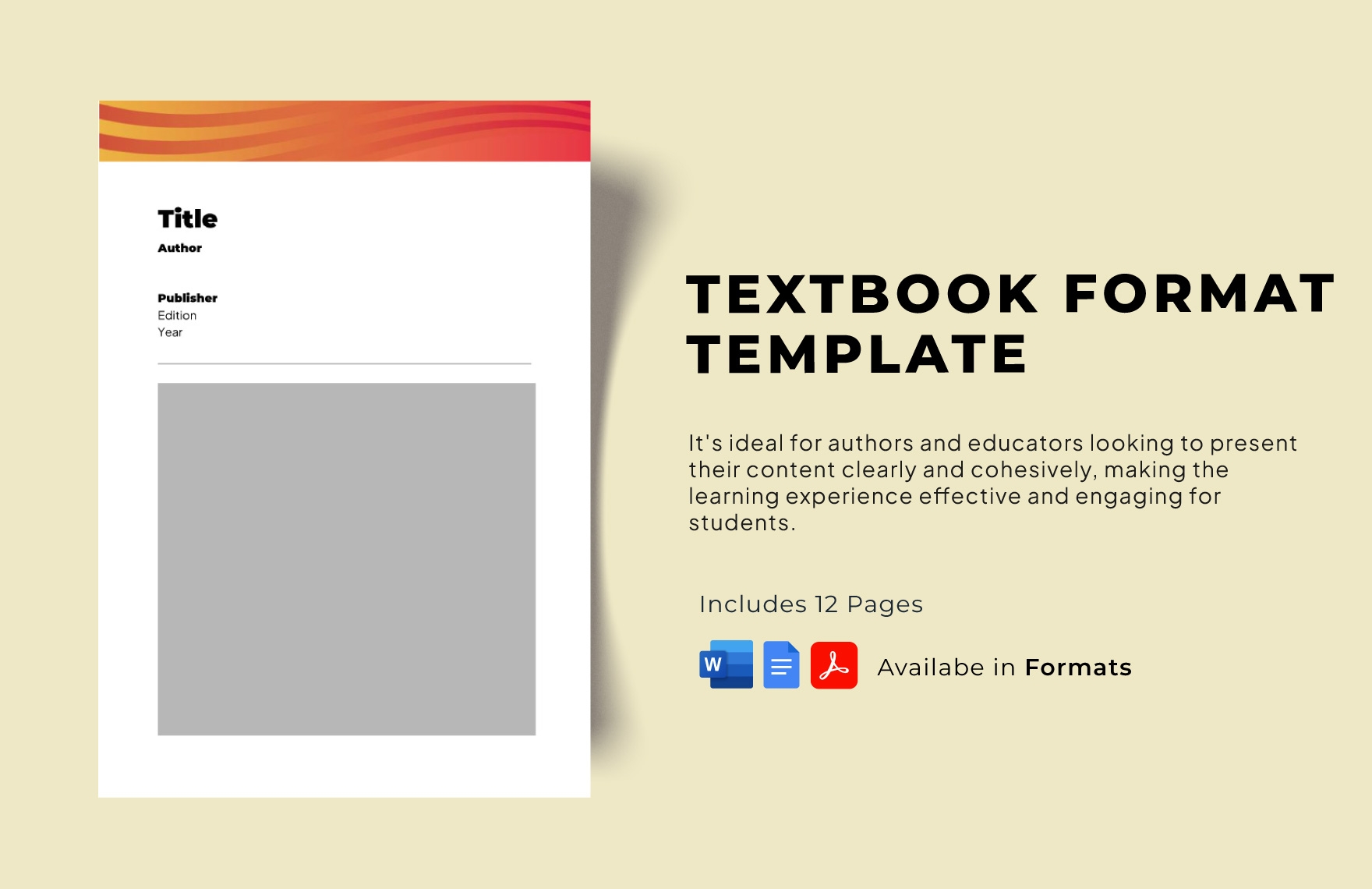 free printable textbook templates
